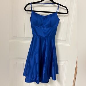 B Darlin Royal Blue Spaghetti Strap Dress